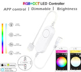3.0 DC5V 12V 24V 5050 RGB/RGBW/RGBCCT/CCT Smart LED Strip Controller Tuya Led Dimmer Control For Alexa/SmartThings