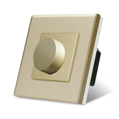 Dimmer Light Switch Rotary Knob Glass Frame Panel Mechanical LED Dimmable Switch Wall Mounted Switches EU Russia Switches