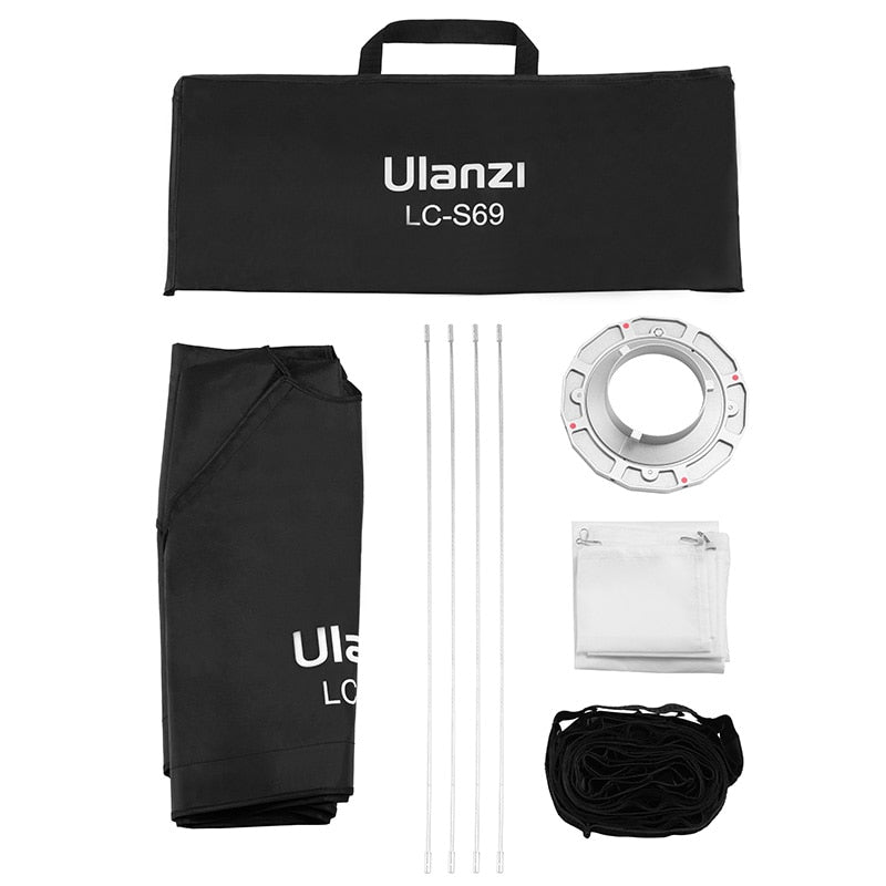 Ulanzi LC-S69 60×90cm Photography Double Layer Softbox Lighting Equipment Bowens Mount for Photography Film-making Studio
