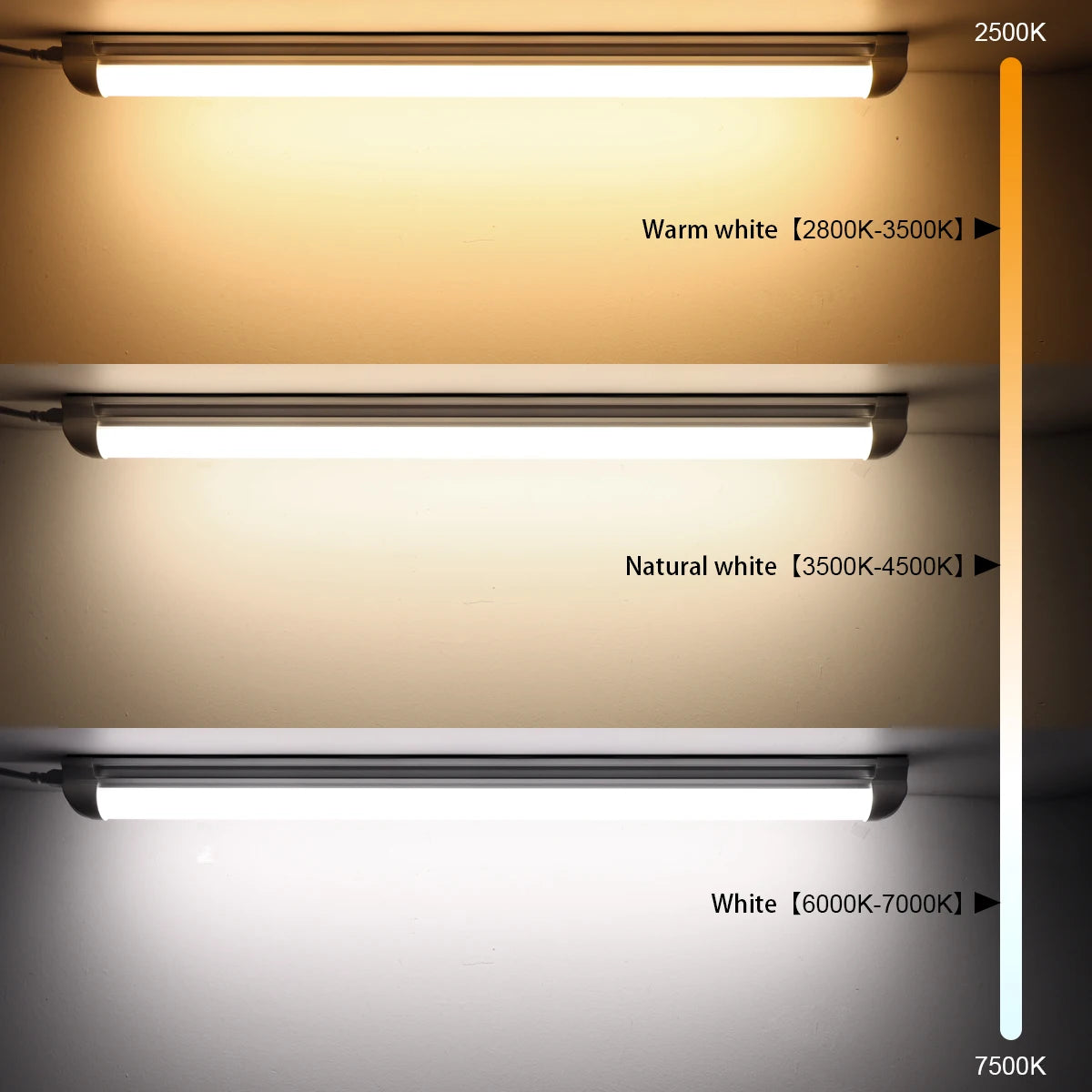 Plug-In 50cm T5/T8 Aluminum LED Light Tube (15W/25W) EU/US Plug - 110V/220V Ceiling & Under-Cabinet Lamp for Basement, Warehouse & Storage