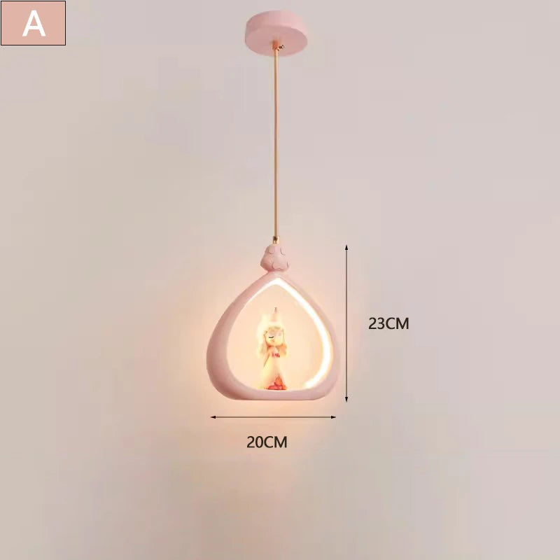 Princess Room Chandelier - Cute Cream Style LED Light for Girls Bedroom