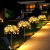 4pcs/6pcs Outdoor Solar Garden Lights Outdoor Solar Smart Firework Lights for Garden Patio Outdoor Holiday Decorations