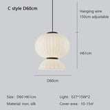 Japanese Wabi-Sabi Silk LED Pendant Light - Retro Art Lantern Ceiling Chandelier Lamp Fixture for B&B, Dining Room, Bar & Bedroom