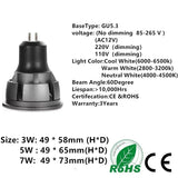 Super Bright Dimmable GU10 / GU5.3 / E27 / MR16 COB 3W 5W 7W LED Bulb Lamp 85-265V 12V Spotlight Warm White / Cold White LED L
