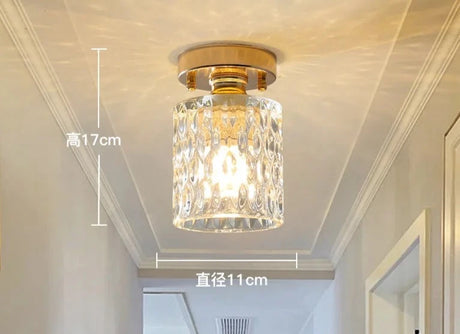 Aisle Light Corridor Entrance Light Led Balcony Home Light Luxury Crystal Ceiling Luminaire Surface Mounted Luminaire