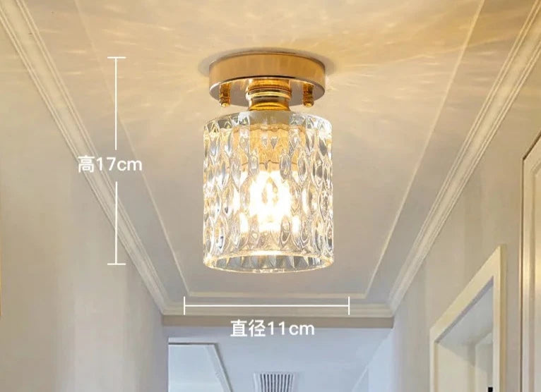 Aisle Light Corridor Entrance Light Led Balcony Home Light Luxury Crystal Ceiling Luminaire Surface Mounted Luminaire