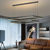 Nordic Square LED Chandelier - Modern Dimmable Luxury Pendant Light