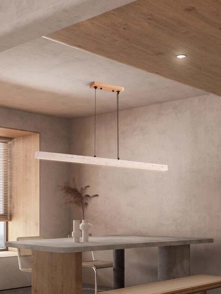 2025 Trendy Home Decoration Round Linear Natural Stone Chandelier Lighting Lustre Para Sala Estar Hanging Lamps For Dinning Room