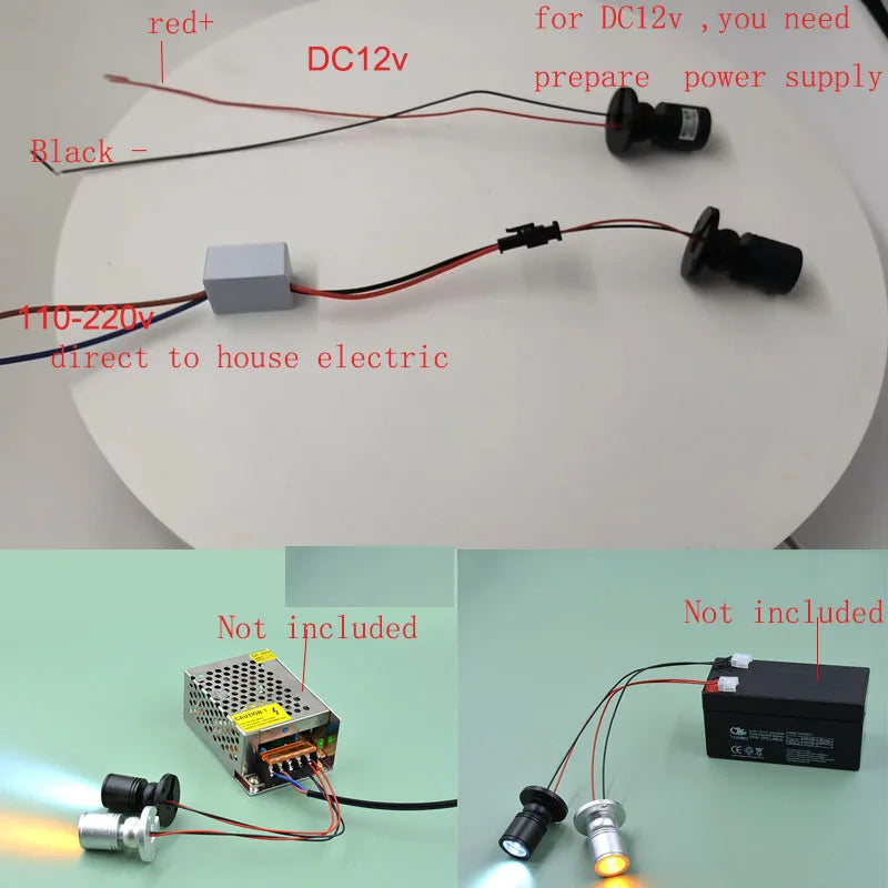 LED 3W Spotlights AC85-265V  Led Ceiling Down Light DC12V Cabinet Counter Showcase Jewelry Lamp