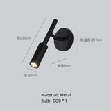 Modern Long Arm Wall Lights Gold Black White Metal Rotatable Foyer Bedside Reading Room Lamp E27 Bulb Drop shipping