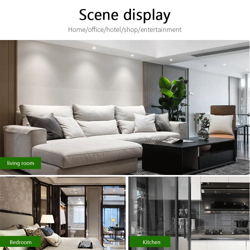 Kedia Tuya ZigBee 7W Recessed Ceiling Led Spot 3.5 Inch Led Lights RGB CW Round Ceiling Downlight For Kitchen Alexa Google Home