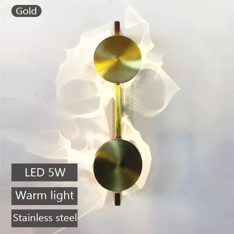 Modern LED Wall Light Rotatable Corrugated Wall Lamp Stainless Steel Atmosphere Wall Sconces Hotel Bedroom Bedhead Lights