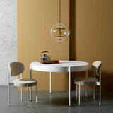 Modern Acrylic Pendant Light, White Gold Silver Circular Danish Design Pendant Light Nordic Luxury Bedroom Decoration Lamp