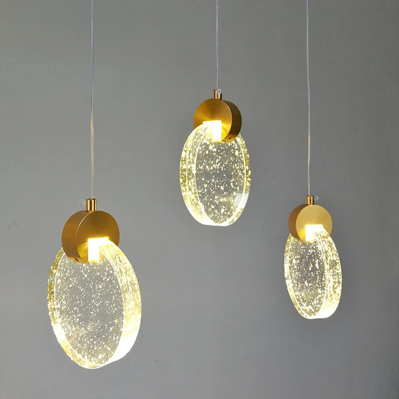 Home Decor Crystal Pendant Lights Modern Bubble Hanging Chandeliers Lamp Dining Room Restaurant Bedroom Shop Bar Drop Suspension