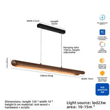 Designer Of The Hanging Lamp In The Tea Room Solid Wood Vintage Style Restaurant Bar Counter Minimalist Study Single Strip Lamp