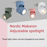 180°Rotation Tricolor Changeable Surface Mounted LED Downlight 10W15W20W24W COB Ceiling Lamp AC85~265V Spotlight Indoor Lighting