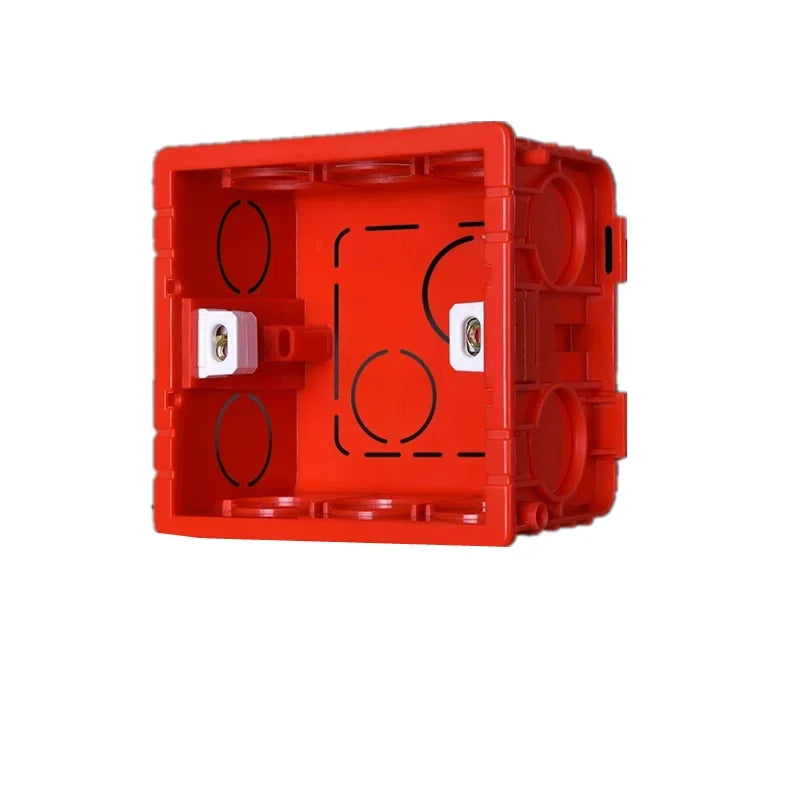 Model 86 General Electric mounting box, switch socket junction box hidden inside mounting box, electrical socket and accessories