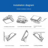 LED Floodlights 100W 50W 30W 20W 10W PIR Motion Sensor IP66 Waterproof LED 220V Hanging Exterior Outdoor Wall Lamp Spotlight