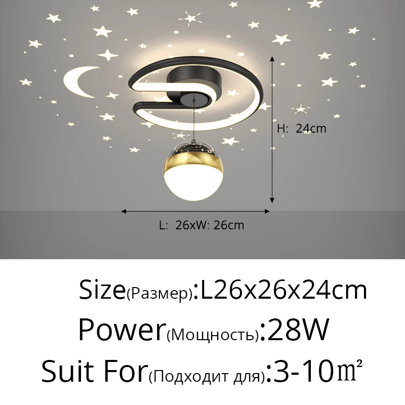 Mini Aisle LED Chandelier For Porch Corridor Hallway Lamps Star Decoration Kitchen Gallery Bedroom Villa Office Indoor Lights
