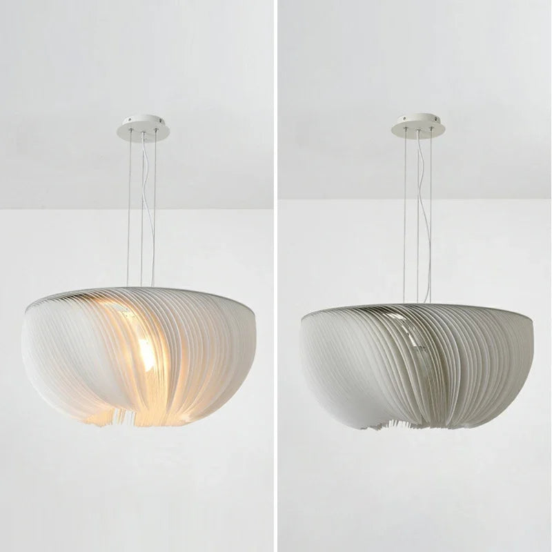 Nordic Wabi-Sabi Parchment Led Pendant Lights Living Dining Room Decor Led Pendant Lamp Bedroom Loft Chandelier Hanging Lighting