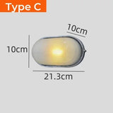 Outdoor Retro LED Wall Lamp E27 Industrial Vintage IP65 Waterproof Glass Ceiling Sconce Bathroom Garden Porch Wall Light Fixture