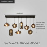 Modern Glass Chandeliers For Dining Tables Living Room Kitchen Office Coffee Hanging Lamp Nordic Home Pendan Light
