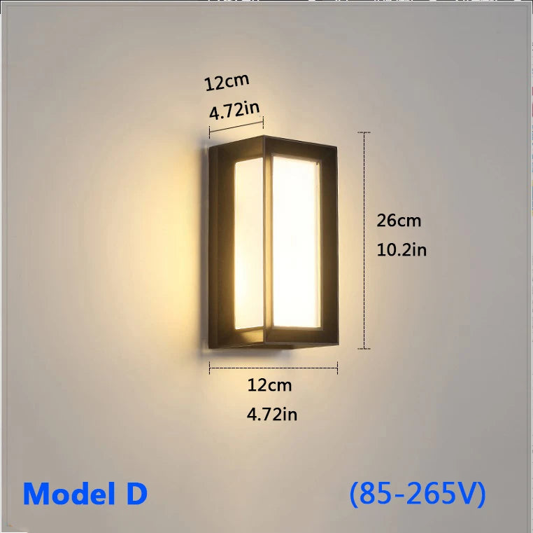 LED Outdoor Wall Light IP65 Waterproof Motion Sensor Porch Balcony Garden Wall Lamp Exterior Security Lighting