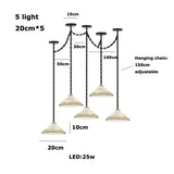 Marble Umbrella Diy Iron Chain Led 2025 Chandelier Alabaster Lustre Suspension Luminaire Lampen For Corridor Entry Way