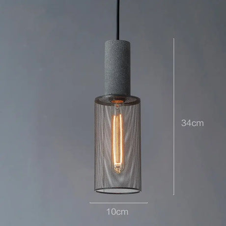Modern Industrial Style Pendant Light Indoor LED Cement Lampshade Chandelier Art Design Parlor Bedroom Kitchen Cafe's Hanging Lamp