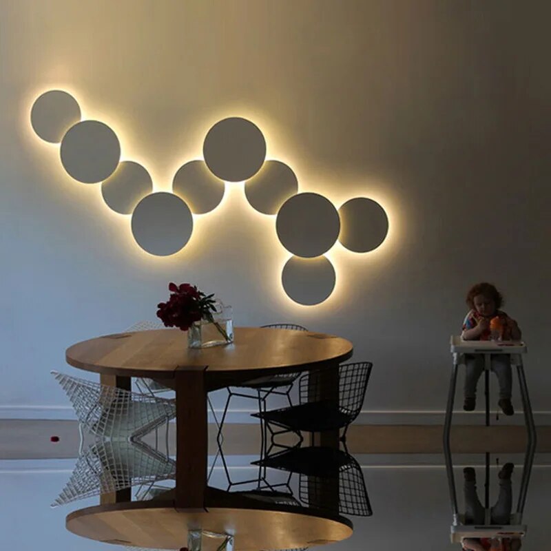 10w/15w/20w New Nordic LED Wall Lamps House Round Wall Lighting Living Hallway Light Fixtures Bedroom Sconce Bedside Wall Light