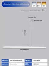 Modern Minimalist Line Led Chandeliers Lamp for Living Room Dining Room Bedroom Pendant Lights Tube Kitchen Room Decor Lighting