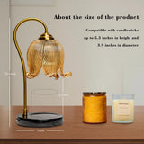 Tulip Flower Warm Candle Lamp French Retro Bedroom Bedside Lamp Fireless Fragrance Atmosphere Table Lamp