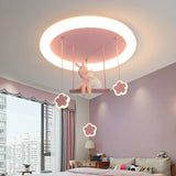 Children's room ceiling light eye protection cartoon pink little girl LED light kindergarten room decoration lighting fixture