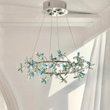 French Luxury Crystal Chandelier Romantic Princess Room Bedroom Master Light High-end Dining Room Crystal Wreath Light Fixture