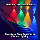 RGB Motion Sensor LED Wall Lights - Rechargeable Magnetic Night Light with Remote (16 Colors)