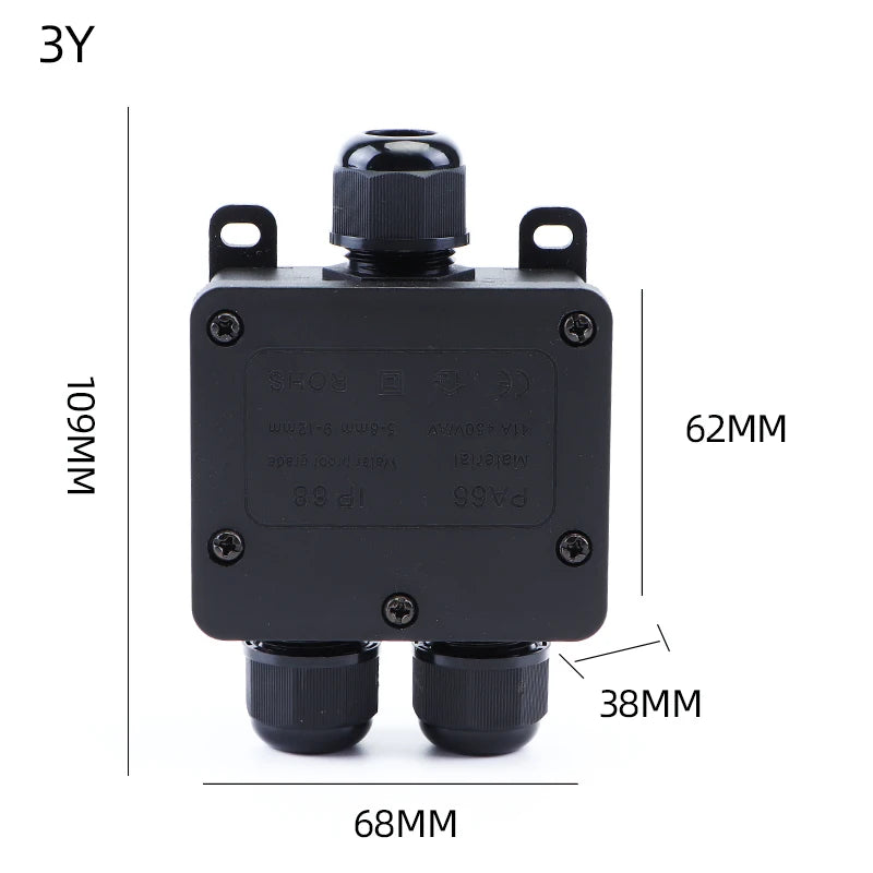 IP68 Waterproof Submersible Junction Box - Weatherproof Outdoor Cable Connector & Electrical Box for Underwater & Garden Use