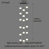 LED Minimalist Style Chandelier Hanging Stairs Pendent Lamp Designer Living Room Kitchen Bedroom Pendant Light Indoor Lighting