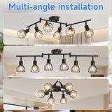 Modern LED E27 Ceiling Chandelier - Adjustable Angle Pendant Light Fixture
