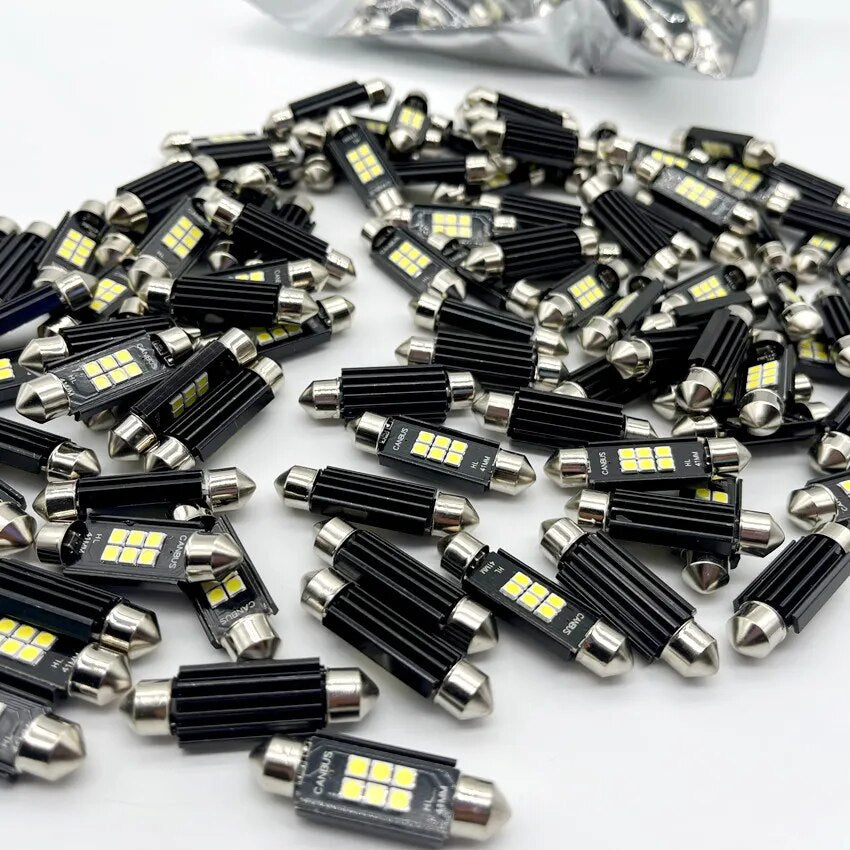  Festoon 31mm 36mm 39mm 41mm C5W C10W LED Bulb Canbus No error Car Interior Reading LED Light License Plate Lamps 4014