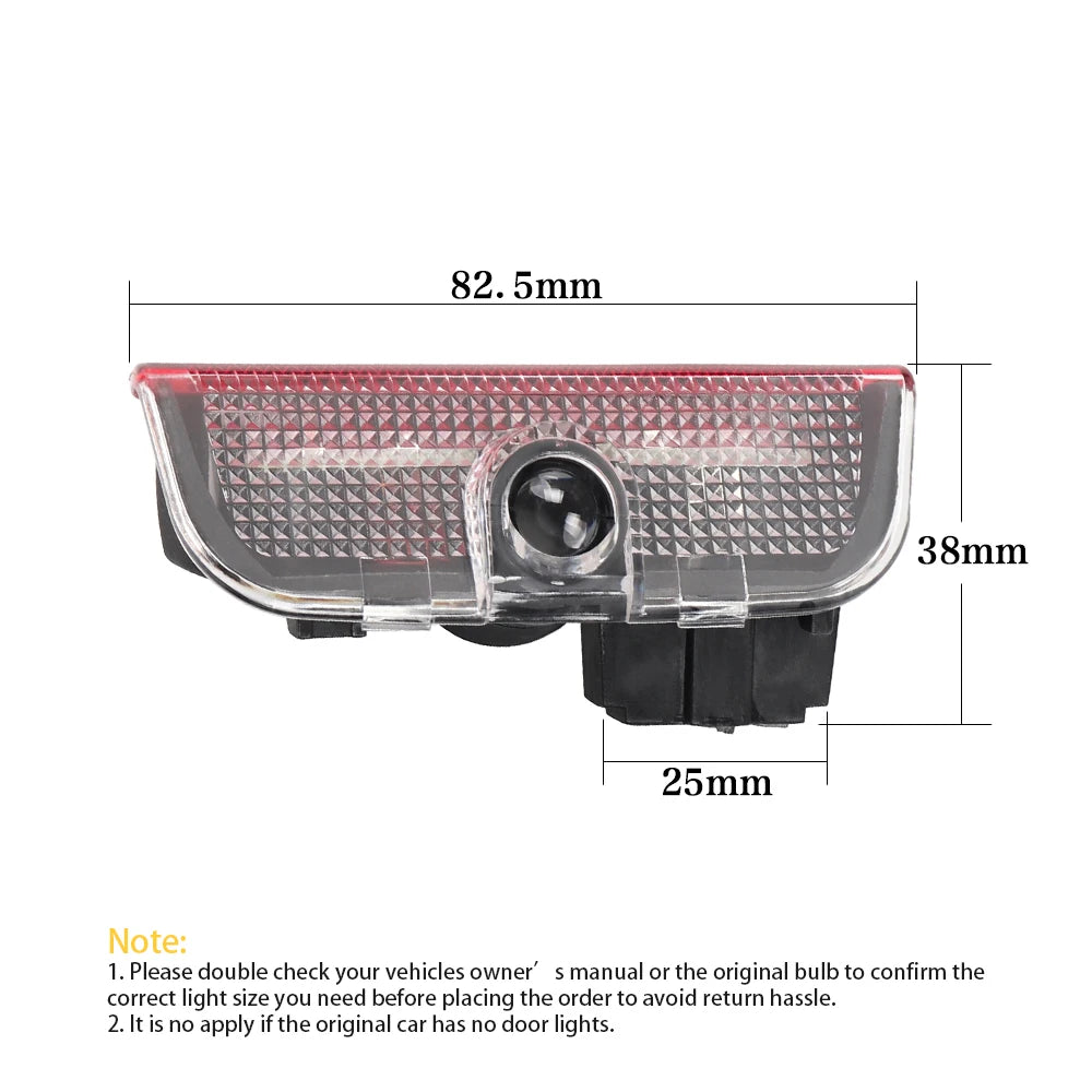 LED Car Door Interior Welcome Warning Light For VW Touareg 7P Golf 5 6 7 Jetta MK5 MK6 MK7 Passat B6 B7 B8 B9 Arteon CC EOS