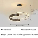 Minimalist Nordic LED Pendant Light Modern Home Decor Dining Room Bedroom Hanging Lamp Round Acrylic Chandelier
