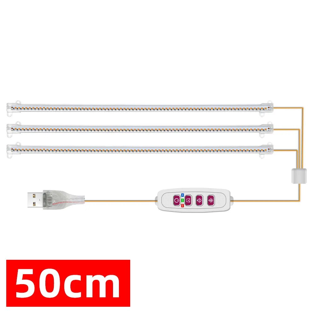 Grow Light Strips Bar for Indoor Plants 42-288 LEDs Sunlight Full Spectrum Plant Lamp with Auto On/Off Timer Dimmable
