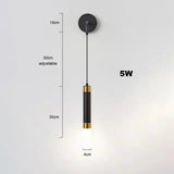 Nordic Luxury Wall Lamp with Reading Spotlight - Modern Linear LED Sconce