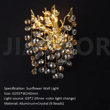 Modern Luxury Crystal LED Wall Lamp - Decorative Sconce Light Fixture for Living Room Background, Bedroom Bedside & Villa Interiors