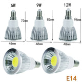 10-Pack Low Voltage Dimmable COB LED Spotlight Bulbs (DC 12V-24V | 6W/9W/12W) - GU10, MR16, E27 High-Power Bulbs in Warm & Cold White
