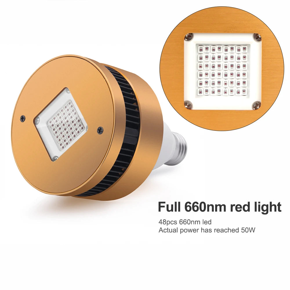 PAR LED Grow Light Bulb E27 LED Plant Bulb with fan Sun like Full Spectrum Grow Lights for Indoor Plants Vegetables and Seedling