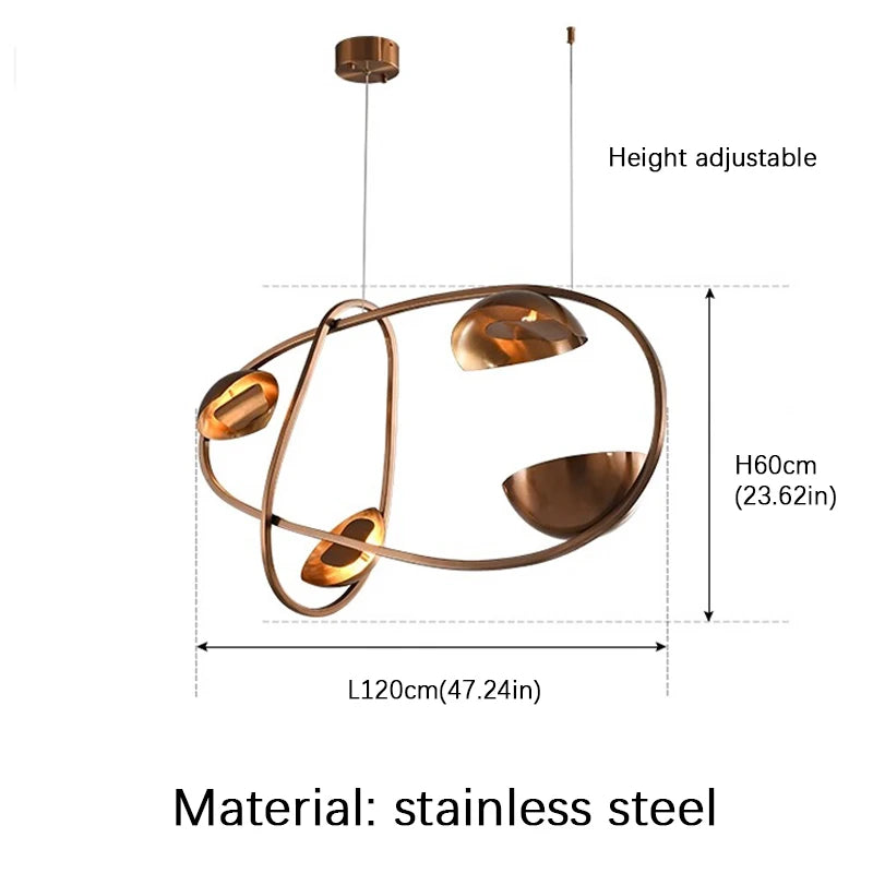 Designer Art Restaurant Pendant Lamp Nordic Bar Hotel Living Room High-end LED Chandelier Creative Home Alien Shaped Decor Light