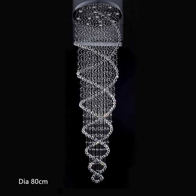 Crystal Led Hanging Lamp Modern Led Chandeliers Light Fixture Vanity Bedroom for Staircase Stair Luxury Hotel Pendant Lights