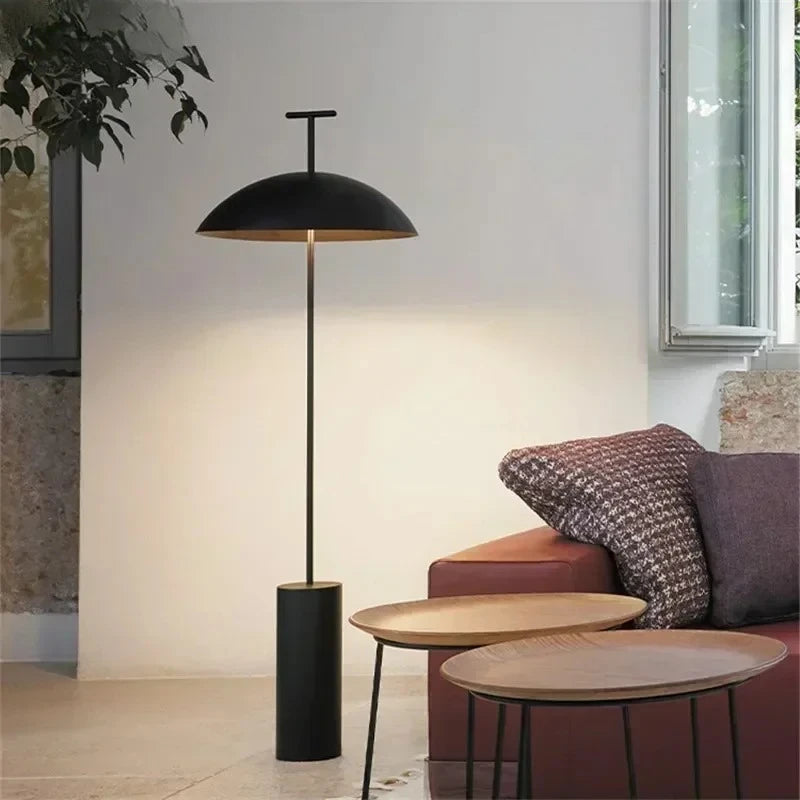 Janpanese Wabi-sabi Umbrella Standing Art Creative Lustre Plated Lights LED Floor Lamps for Bedroom Home Decoration Chandeliers