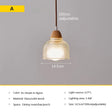 Nordic glass pendant lamp Japanese log wind cafe's restaurant three small chandelier bedroom bedside bar dining table lamps